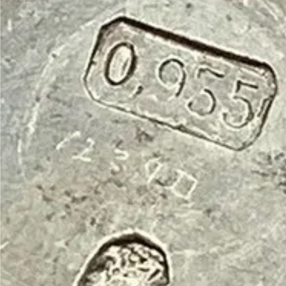 SALE Antique C. Bucherer Lucerne Suisse .955 Silver 15J Guilloche Watch Pendant - Picture 10 of 15